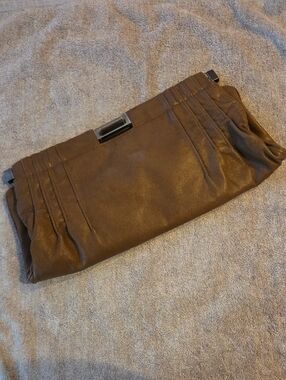 VIntage Lanvin Brown Leather Clutch